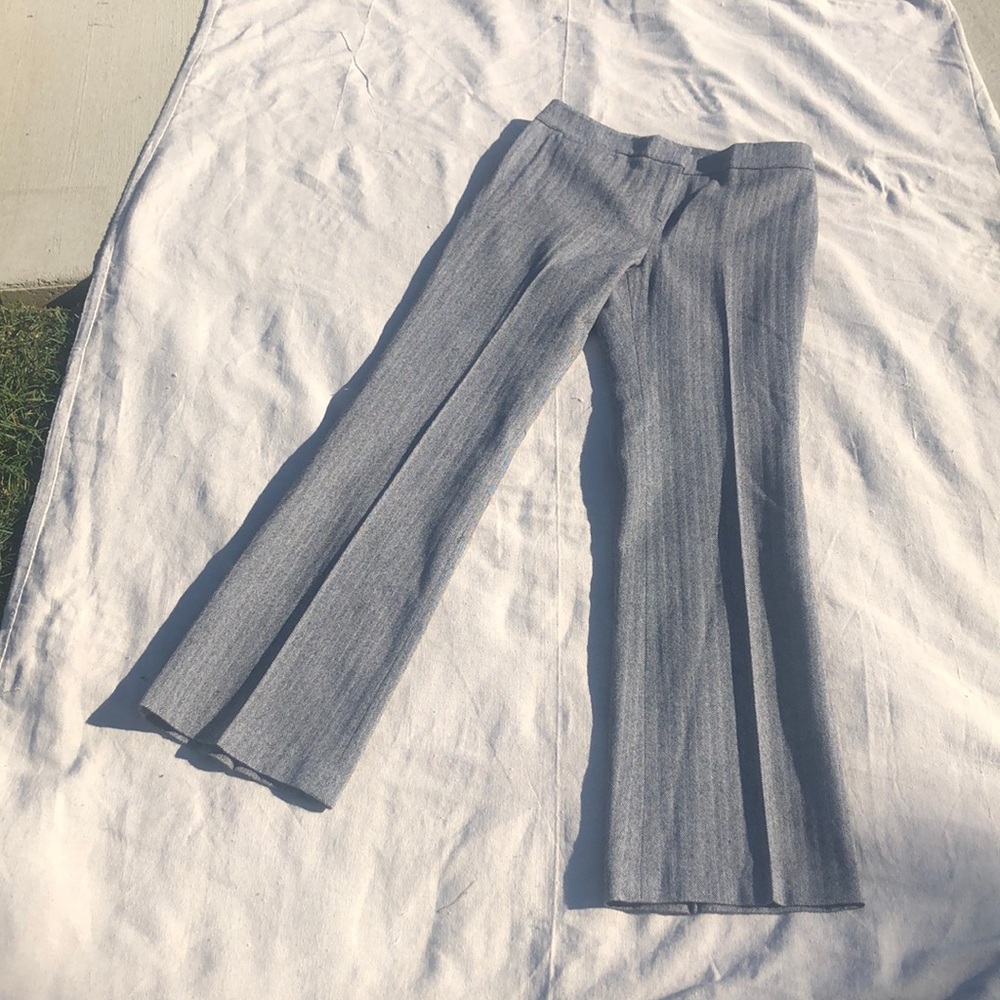 b+w twill weave wool trousers